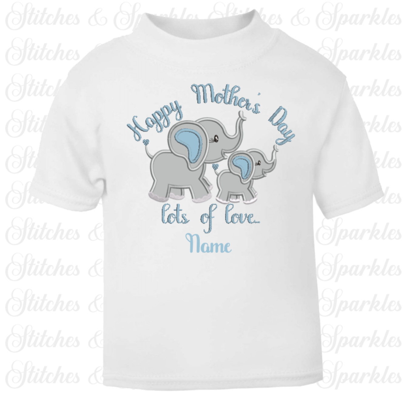 Embroidered Happy / Our First Mother's Day Elephant T-Shirt