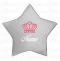 Load image into Gallery viewer, Embroidered Crown Star Cushion
