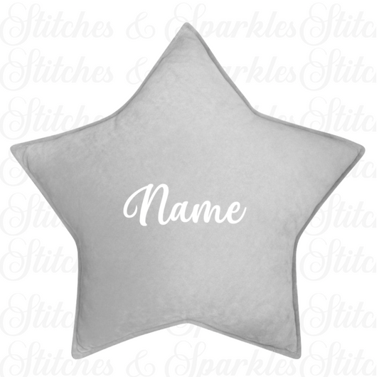 Embroidered Crown Star Cushion