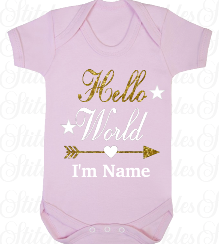 Hello World... Baby Announcment Vest