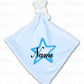 Embrodiered Baby Comforter & Rattle - Heart / Star / Initial & Name
