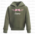 Load image into Gallery viewer, Embroidered Bow Design - Pull on Hoodie
