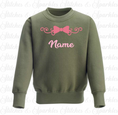 Load image into Gallery viewer, Embroidered Bow Design Jumper Sweatshirt
