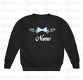 Load image into Gallery viewer, Embroidered Bow Design Jumper Sweatshirt
