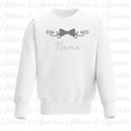 Load image into Gallery viewer, Embroidered Bow Design Jumper Sweatshirt
