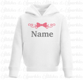 Load image into Gallery viewer, Embroidered Bow Design - Pull on Hoodie
