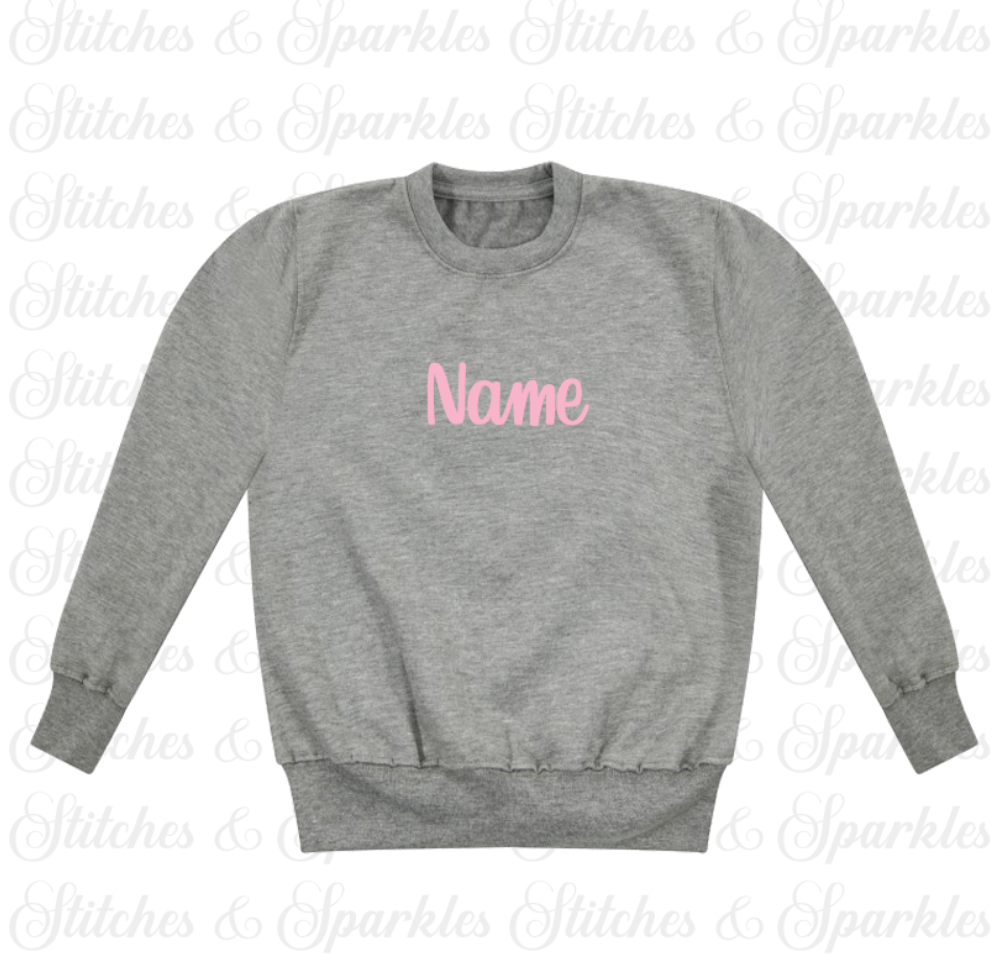 Embroidered Name Jumper Sweatshirt