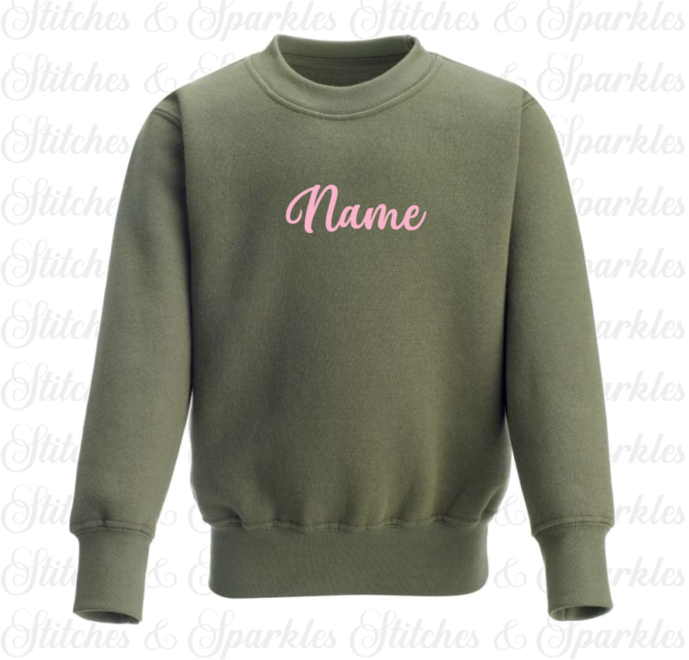 Embroidered Name Jumper Sweatshirt