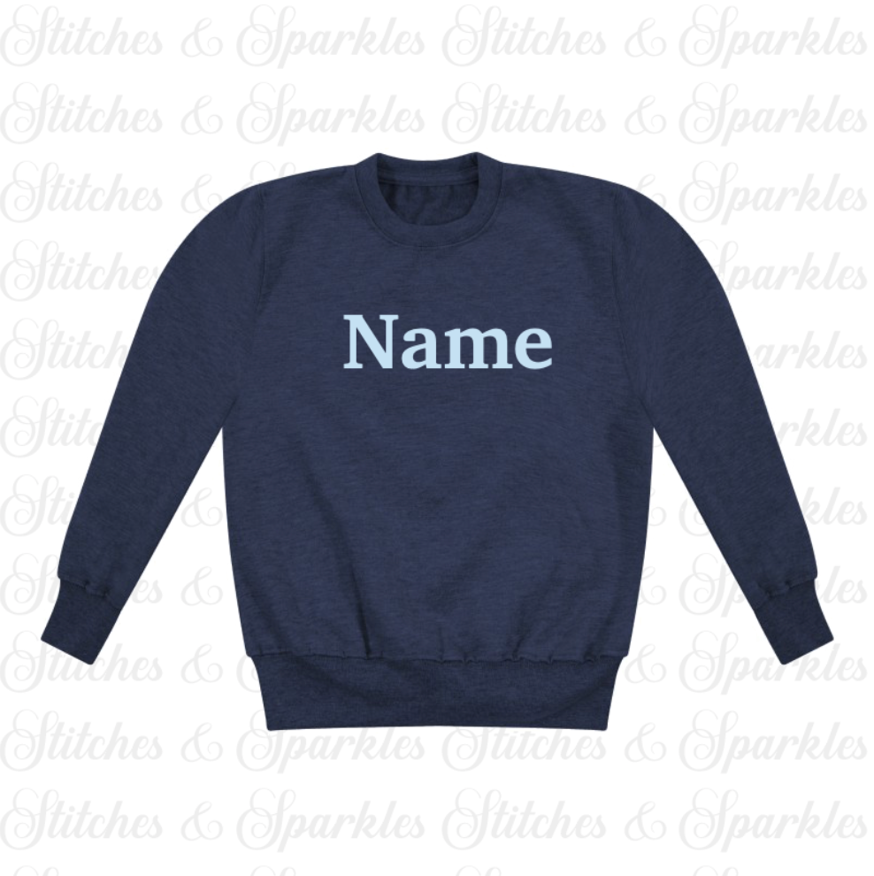 Embroidered Name Jumper Sweatshirt