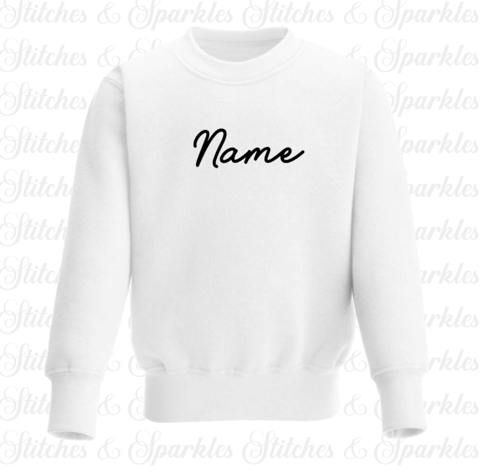 Embroidered Name Jumper Sweatshirt