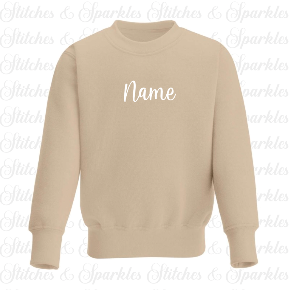 Embroidered Name Jumper Sweatshirt