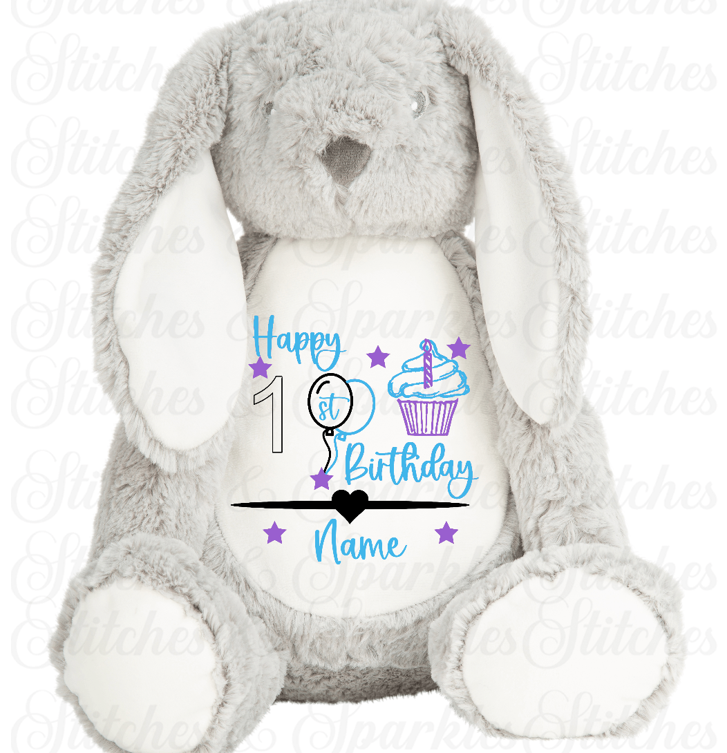 Embroidered Happy Birthday Teddy Bear