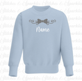 Load image into Gallery viewer, Embroidered Bow Design Jumper Sweatshirt
