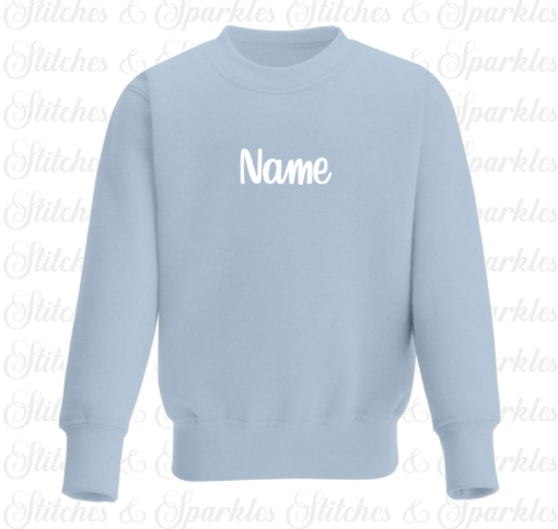 Embroidered Name Jumper Sweatshirt