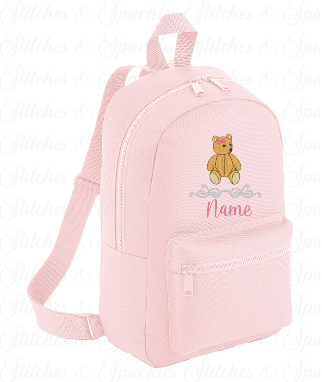 Embroidered Backpack - Teddy Bear