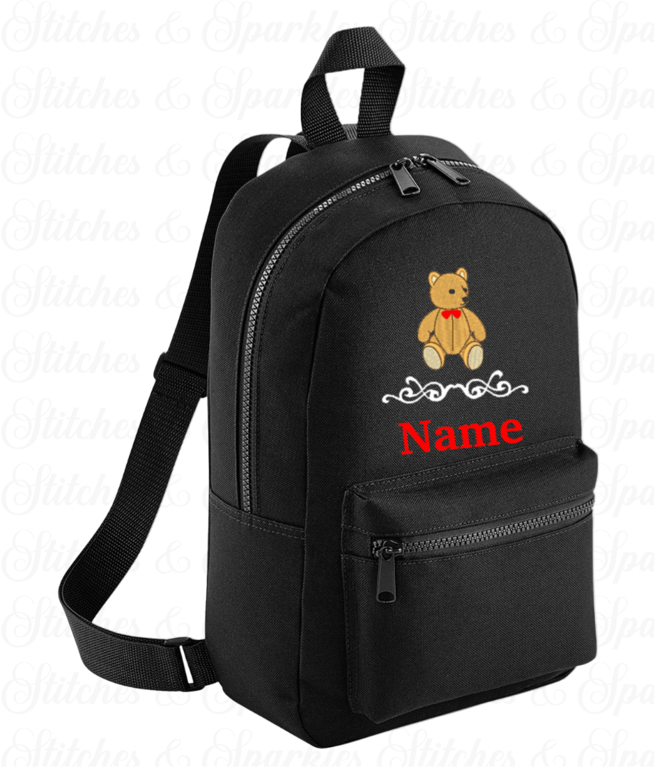 Embroidered Backpack - Teddy Bear