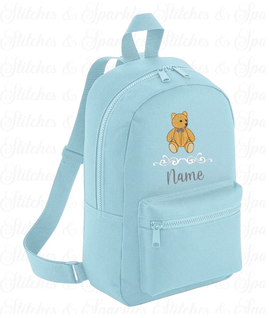 Embroidered Backpack - Teddy Bear