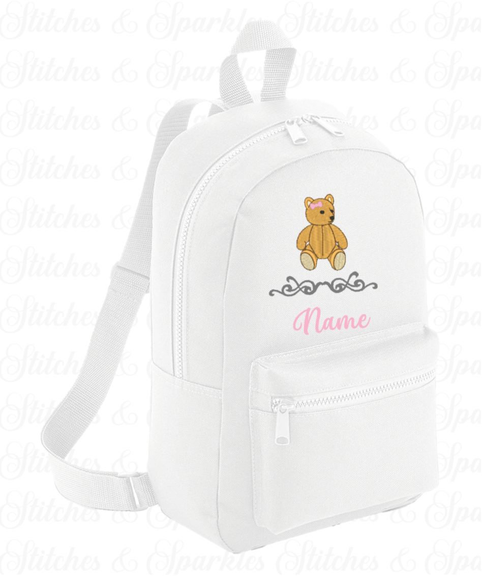 Embroidered Backpack - Teddy Bear