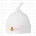 Load image into Gallery viewer, Embroidered Teddy Bear -  Knotted Baby Hats
