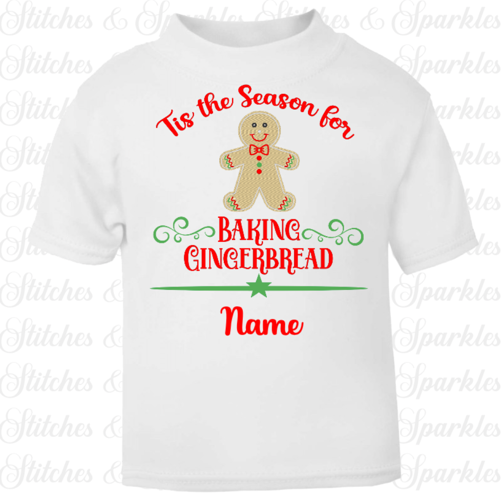 Embroidered Gingerbread T-shirt