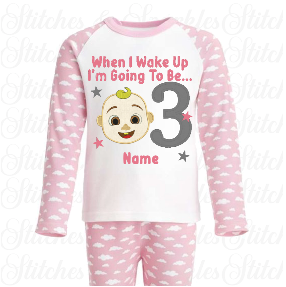 Embroidered Cocomelon JJ Birthday Eve Pyjamas