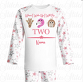 Load image into Gallery viewer, Embroidered Safari Birthday Animal Pyjamas
