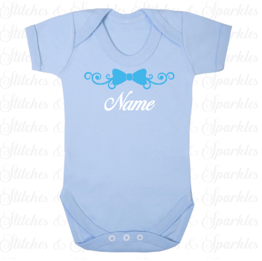Embroidered Bow Baby Vest