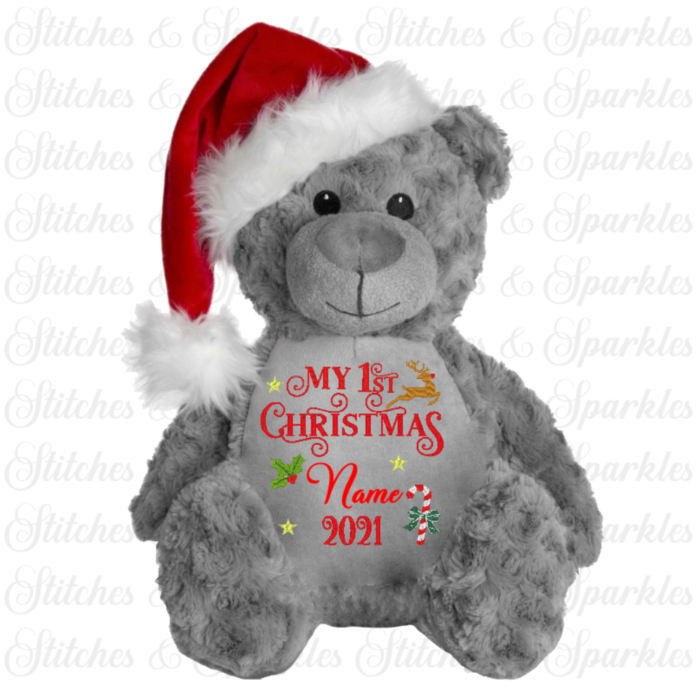 Embroidered Merry / My First Festive Christmas Large Soft Toy