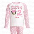 Load image into Gallery viewer, Embroidered Minnie / Micky Mouse Birthday Eve Pyjamas
