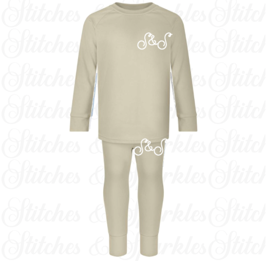 Embroidered Initials Loungewear Set