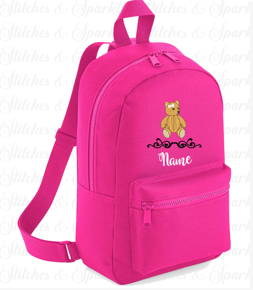 Embroidered Backpack - Teddy Bear