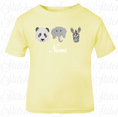 Load image into Gallery viewer, Embroidered Safari Animals T-shirt
