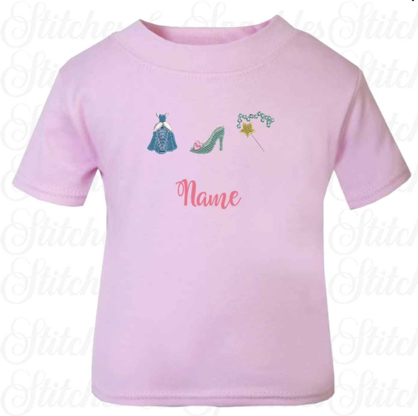 Embroidered Princess Mini Trio T-shirt