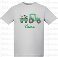 Load image into Gallery viewer, Embroidered Tractor and Farm Animals T-shirt
