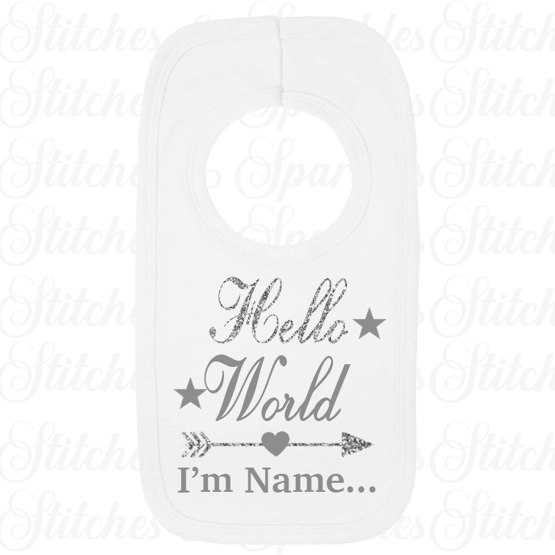 Hello World... Baby Announcement Bib