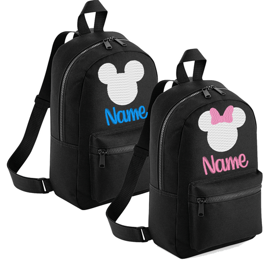 Embroidered Minnie / Mickey Mouse Backpack