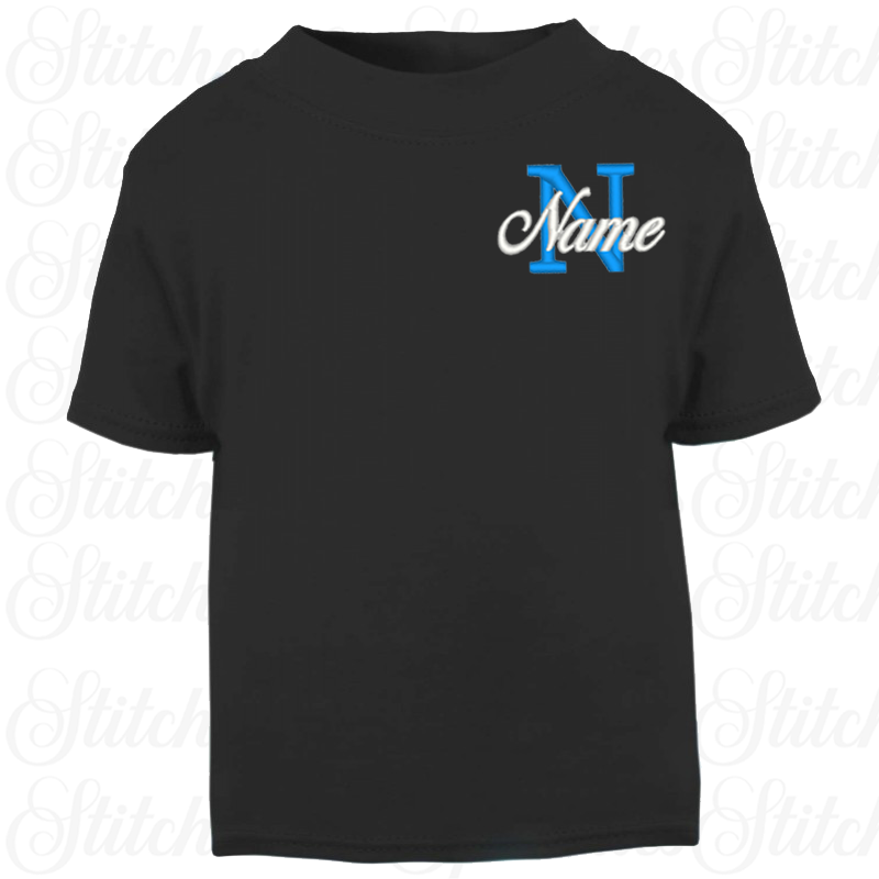 Embrodiered T-shirt Initial & Name