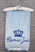Load image into Gallery viewer, Embroidered Crown Luxury Dimple Blanket
