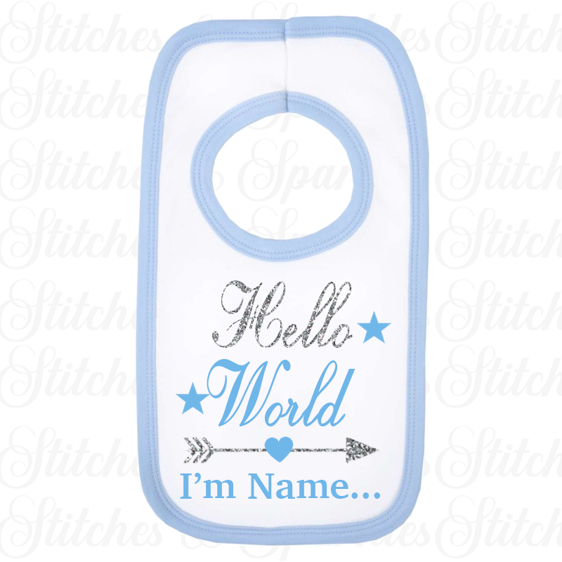 Hello World... Baby Announcement Bib