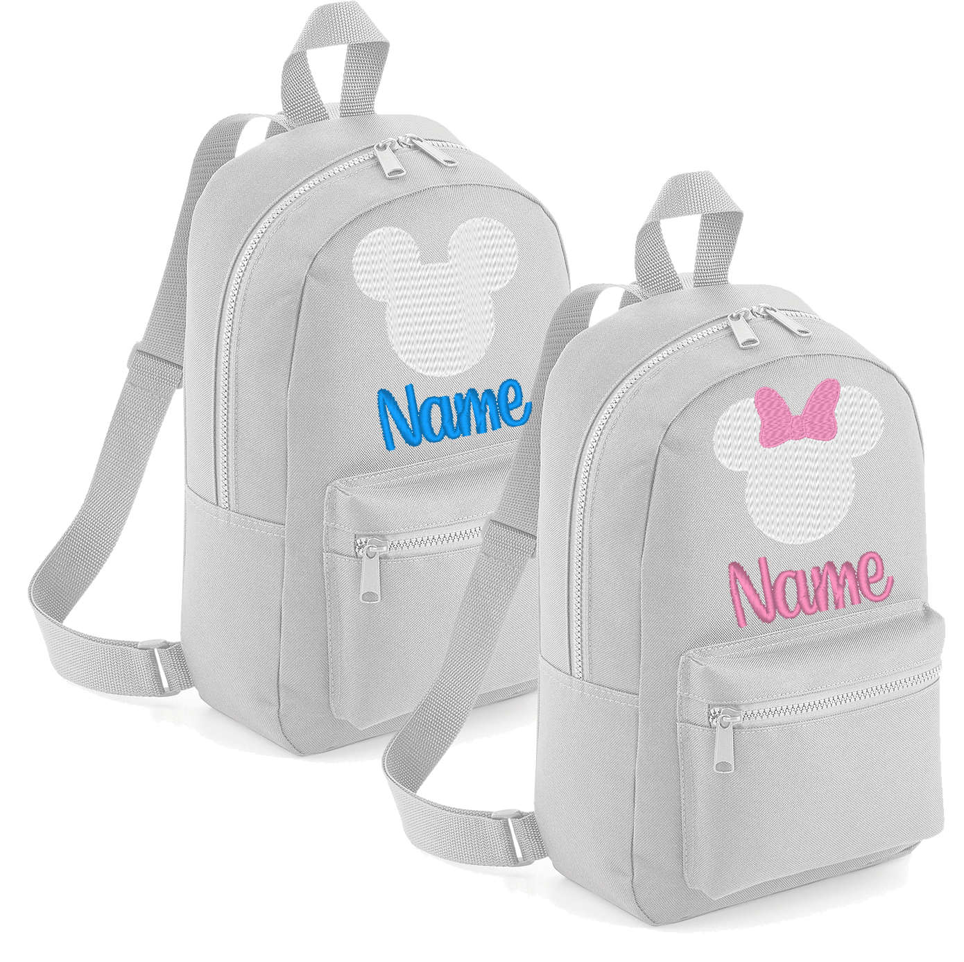 Embroidered Minnie Mickey Mouse Backpack