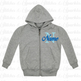 Load image into Gallery viewer, Embroidered Zip Up Hoodie Jacket - Initial & Name
