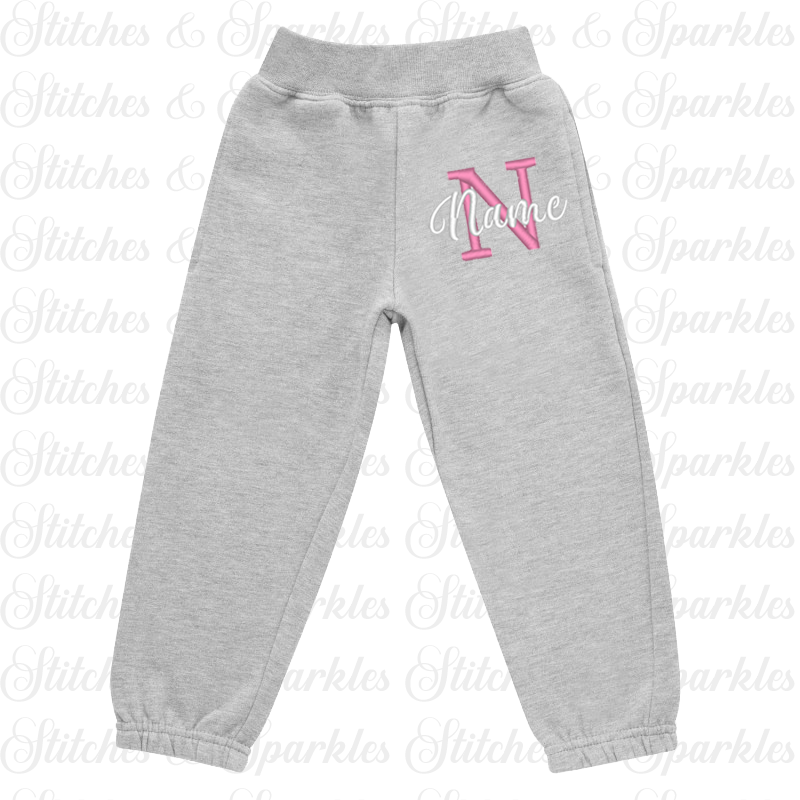 Embroidered Joggers - Initial & Name