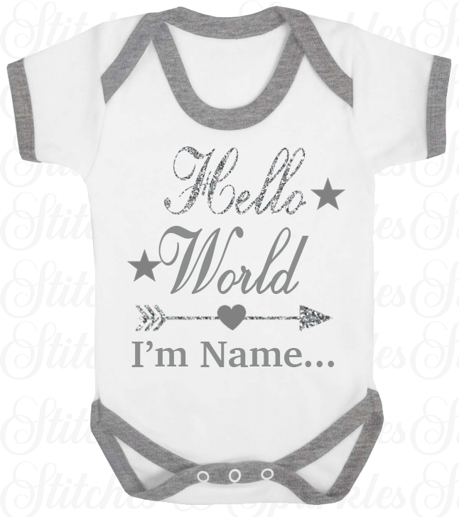 Hello World... Baby Announcment Vest