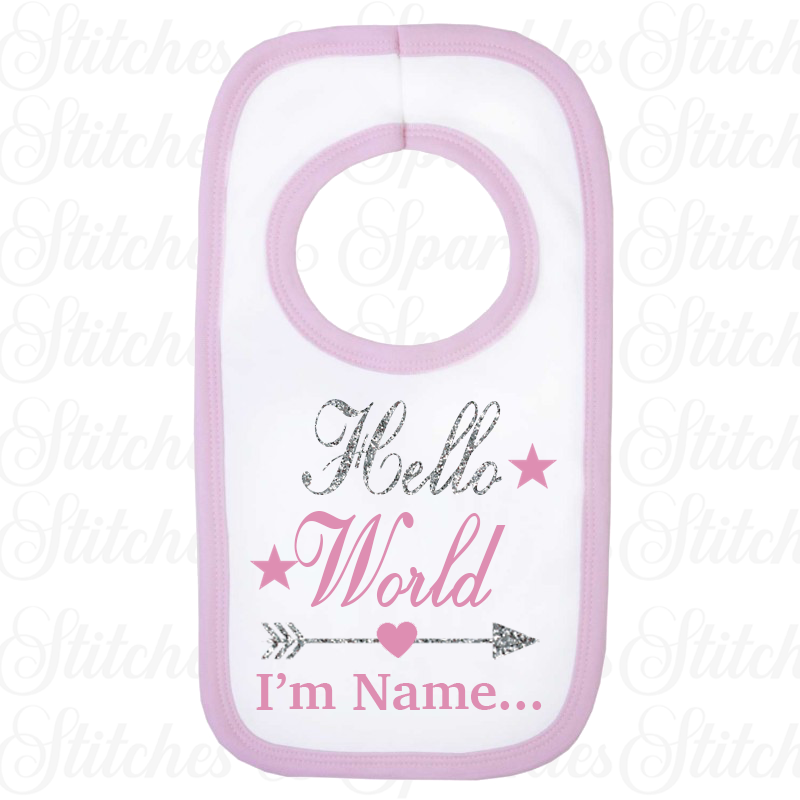 Hello World... Baby Announcement Bib