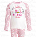 Load image into Gallery viewer, Embroidered Hello Back to School Pyjamas
