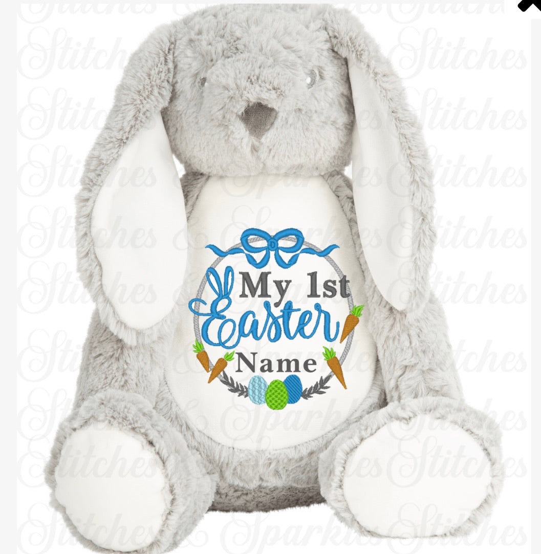 Embroidered Easter Bunny Rabbit Teddy