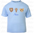 Load image into Gallery viewer, Embroidered Safari Animals T-shirt
