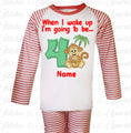 Load image into Gallery viewer, Embroidered Birthday Safari Zoo Animal Pyjamas
