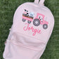 Embroidered Tractor and Farm Animals Backpack