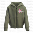 Load image into Gallery viewer, Embroidered Zip Up Hoodie Jacket - Initial & Name
